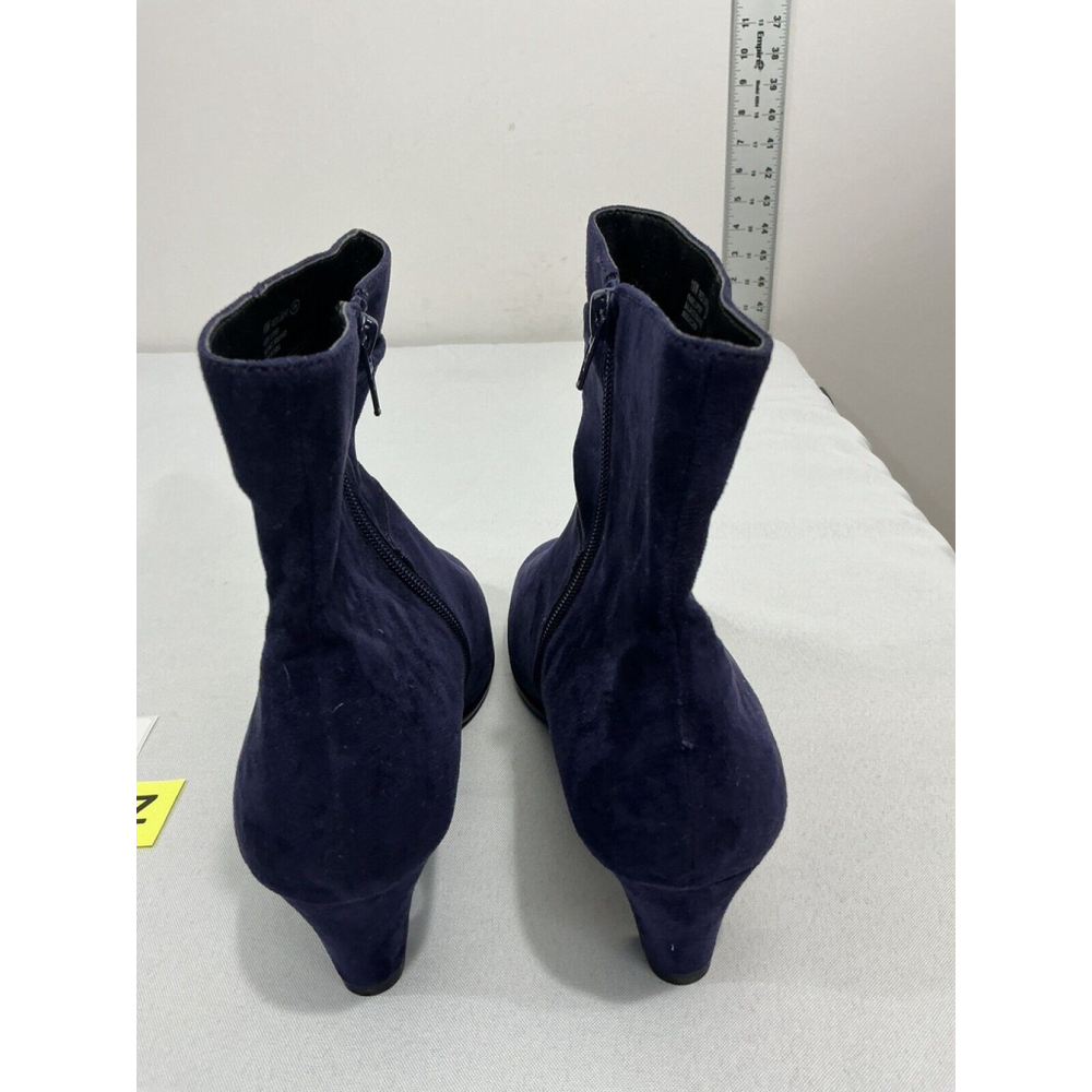 Womans Aerosoles Red Light Size 10 W Purple Zip Kitten Heel Ankle Boots NWOT - Picture 5 of 10